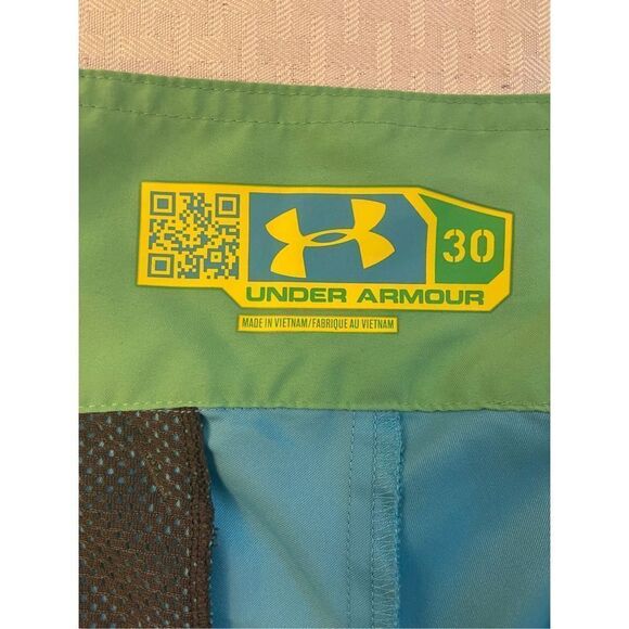 UA Under Amour MTN swim board shorts Small 30” Blue Green - Picture 7 of 7